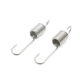 Sourcing Map 2pcs 8 cm Length Silver Metal Motorcycle Brake Shoe Retaining Spring for CG125