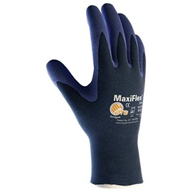 MaxiFlex Elite 34-274/L Ultra Light Weight Seamless Knit Nylon Glove with Nitrile Coated Micro-Foam Grip on Palm and Fingers