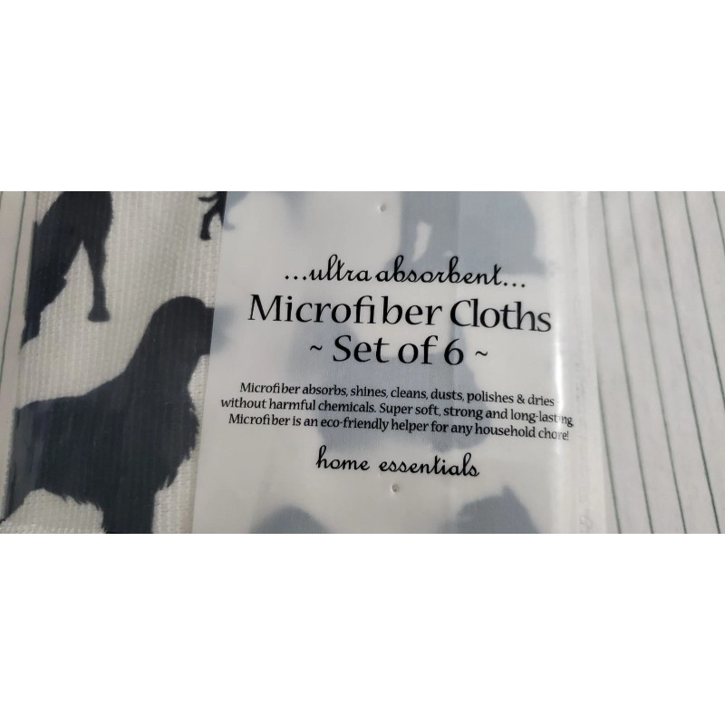 Home Essentials ULTRA ABSORBENT MICROFIBER CLOTHS – SET OF 6