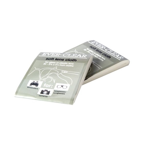 Apex Ever-clear Soft Lens Cloths, 2 Packages each with Two 30 Count Pouches
