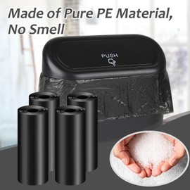 Accmor Mini Trash Bags for Car 4 Rolls/60 Counts, Small Leak-Proof Car Garbage Bin Bag Multipurpose for Auto Waste Can & Desktop, Disposable Cars Litter Accessories (Vehicle Dustbin is not Included)