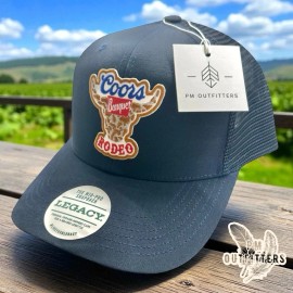 PM Outfitters Retro Coors Rodeo Embroidered Patch Vintage Beer Legacy Mid Pro Trucker Hat