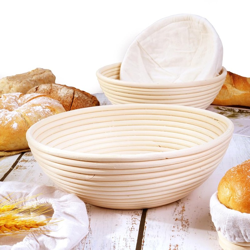 Premium Bread Proofing Basket Set – 9" Round & 10"