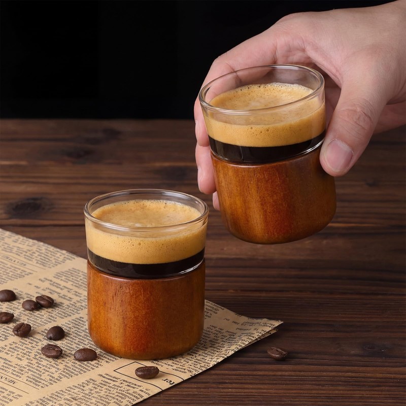USEEKRIL Espresso Shot Cups Set of 4, 2.8 OZ Glass