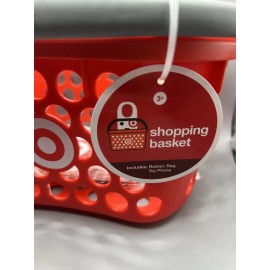 Target RED Target Toy Shopping Basket With Bullseye Bag And Phone Exclusive NEW