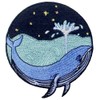 Whale In The Sea Embroidered Iron On Sew On Patch