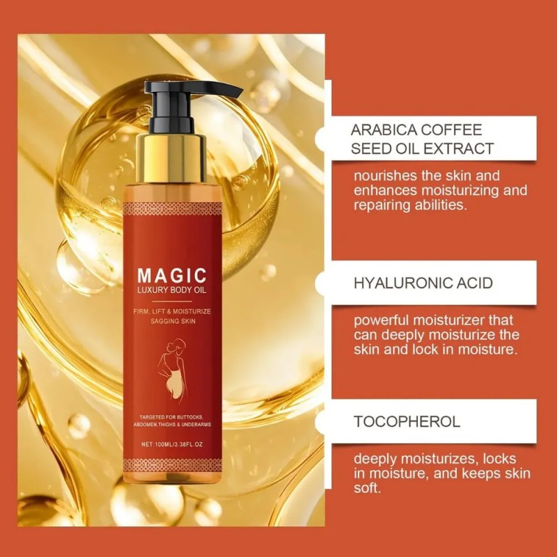 Aceite Reafirmante Corporal Mágico, Ultra Hidratante, 2 Unid