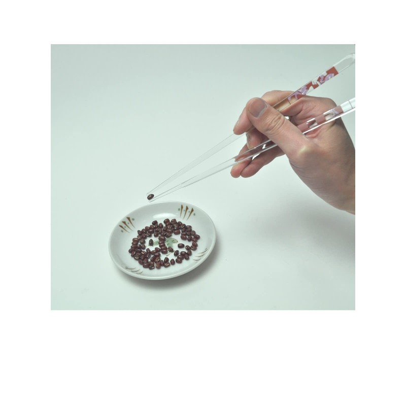 Aoba 523024 Chopsticks, Dishwasher Safe, Clear Chopsticks, Checkered Ultraman, Red,