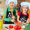 NOCHME Schürze für Kinder mit Tasche und Kochmütze, verstellbarem Schnallenkragen,