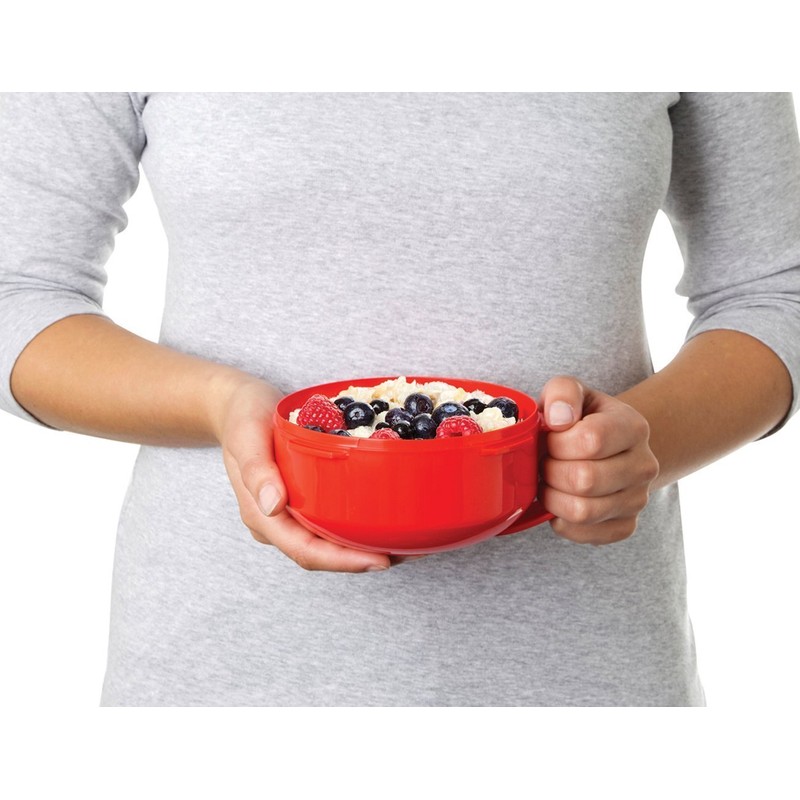 Sistema Red/Clear Microwave Porridge Bowl 850 ml