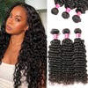 Deep Wave Bundles Human Hair Brazilian Water Wave 10A 100%
