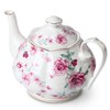 BTaT- Floral Tea Pot, Porcelain Teapot, 38 oz, Floral Teapot,