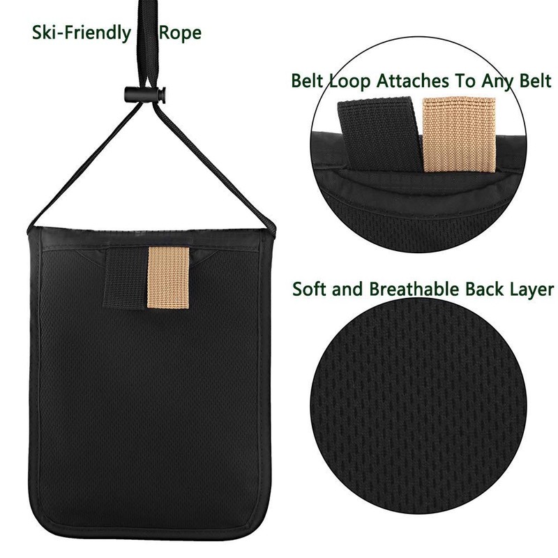 KEAFOLS Travel Pouch Neck Wallet RFID Blocking Passport Holder Organizer