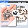 mxuteuk #8×3/4" Hex Washer Head Self Tapping Screws 410 Stainless