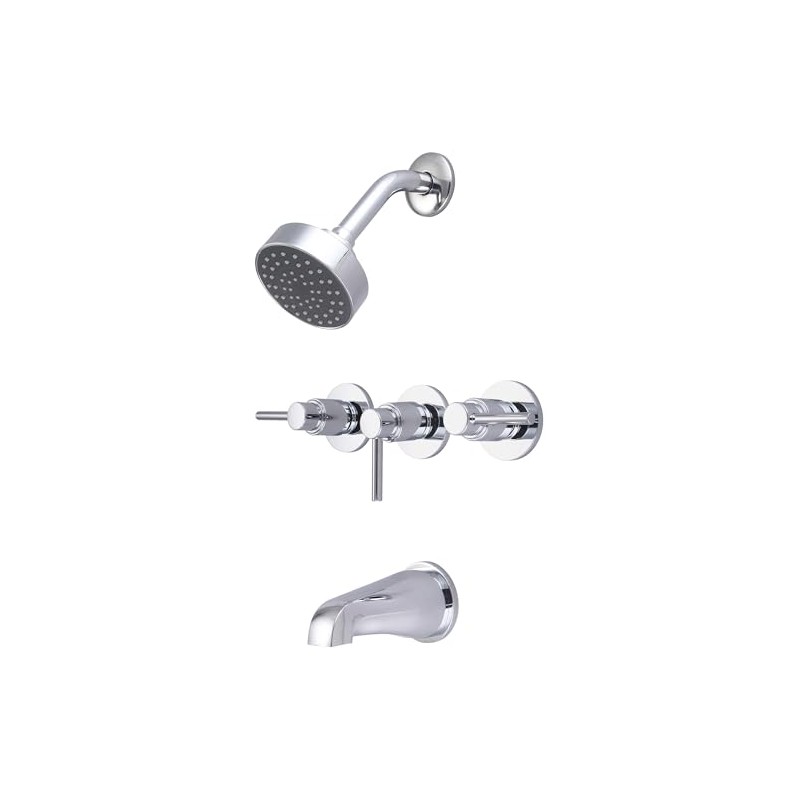 Central Brass 8968-M1 Brass Single Function Standard Showerhead Three Handle