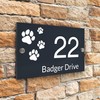 Badgemaster Modern Anthracite House Number Sign Plaque Stainless Steel Standoffs