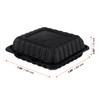 70 Pack Clamshell Food Containers, 8 x 8 x 2.8