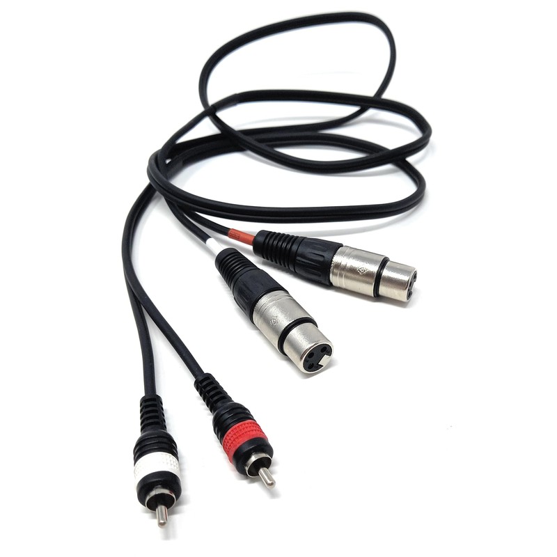DRUT 1.5m Twin 2 x XLR Female Sockets to 2