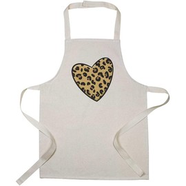 Azeeda 'Leopard Print Heart' Kid’s Cooking Apron (AP00037150)