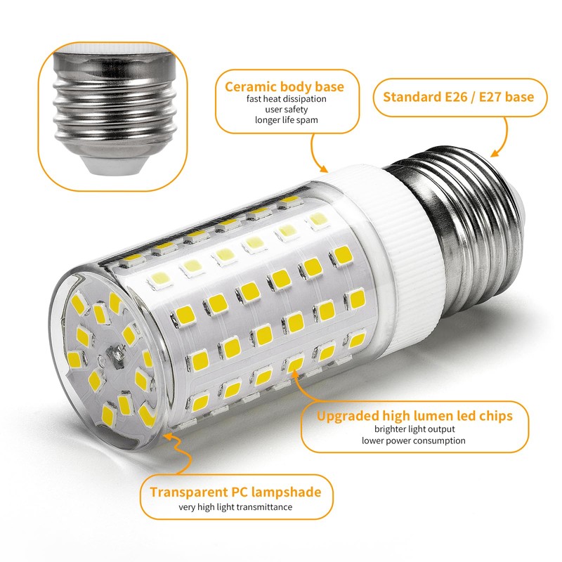 SCHERARX 2Pack E26 Led Bulb 60Watt Equivalent, E26 Dimmable Light