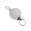 ID Card Holder Ski Pass Holder Zip Keyring Yo-Yo, silver