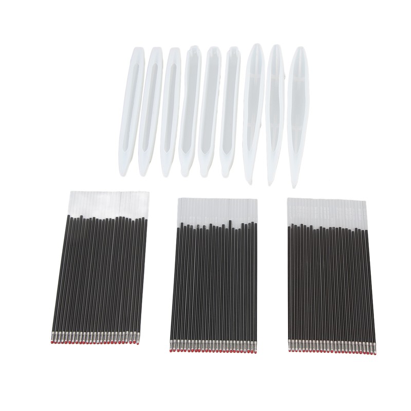 9Pcs Pen Resin Molds Silicone Smoothing Durable Easy Removal Ballpoint