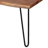 Alaterre Furniture Hairpin Natural Wood with Metal 42" Coffee Table,