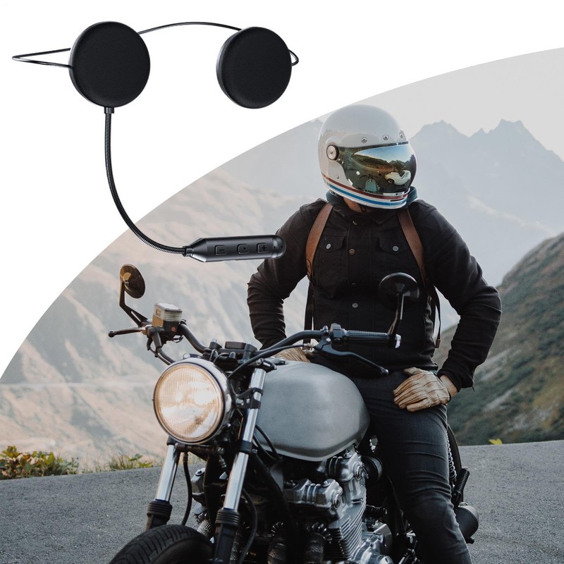 Dirtbike Helmet Speakers, Motorcycle Headphone, Ultra-Thin 12mm Smart Intercom Earbuds