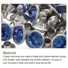 sourcing map 80 Pcs Light Blue Rhinestone Rivets, 8mm/0.31" Leathercraft