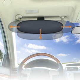 Car Window Sunshade TFY Car Sun Visor Sunshade Extender Sun Glare Reducer, 1 Piece - Silver