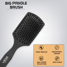 Vega Professional Big Paddle Hair Brush (VPMHB-15) Black