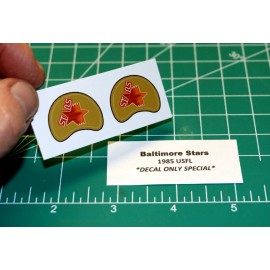 1985 Baltimore Stars USFL Football Gumball Helmets *DIECUT DECALS ONLY* Mini