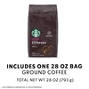 Starbucks Ground Coffee—Dark Roast Coffee—Espresso Roast—100% Arabica—1 bag (28 oz)