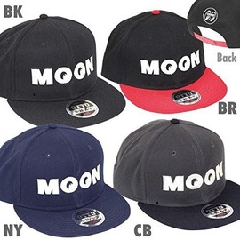 MOONEYES MOON Wool Flat Visor Cap Hat, navy