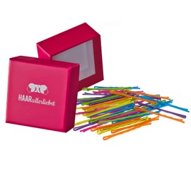 HAARallerliebst® Premium Bobby Pins Hair Clips – 48 Pieces Colourful, 5 cm Hair Pins, Metal Hair Pin Hair Pin Set Women & Girls Bobby Pins with Hair Clips Storage Box