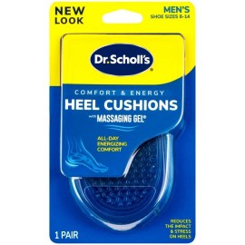 Dr. Scholl's Comfort Massaging Gel Advanced Heel Cushions Men's Sizes 8-13 1 PR