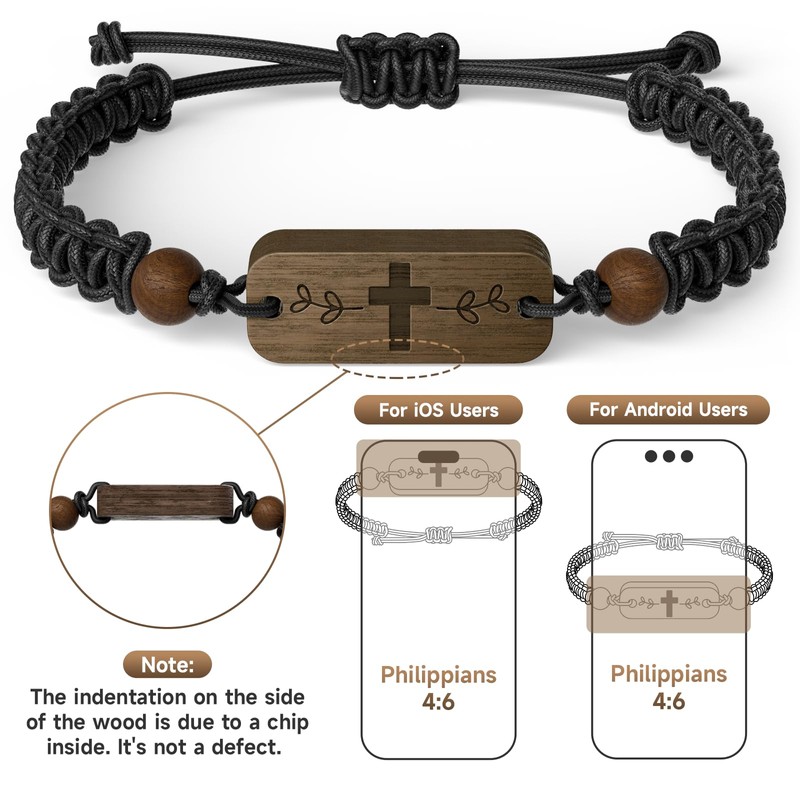 Outiuehee 1Pcs Adjustable Daily Bible Verse Bracelet - Christmas Stocking