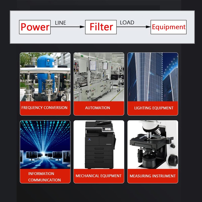 CW1B-10A-L EMI Filter, Single-Phase EMI Power Filter, AC 125/250V 10A