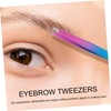OHPHCALL Eyebrow Tweezer with Brush Travel Eyebrow Clamp Colorful Eyebrow