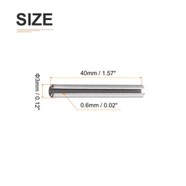 DTGN 20pcs 3mmx40mm(DxL) Slotted Spring Pins for Household Machine Fasteners 304 Stainless Steel Spring Dowel Tension Roll Pins Silver