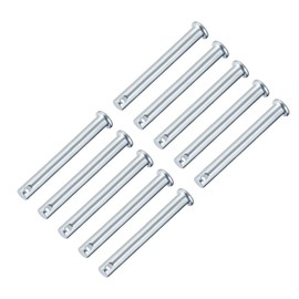 sourcing map Single Hole Clevis Pins,8mm x 70mm Flat Head Zinc-Plating Steel 10Pcs