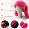Y2K Fuzzy Bunny Hat for Women Cute Plush Beanie with
