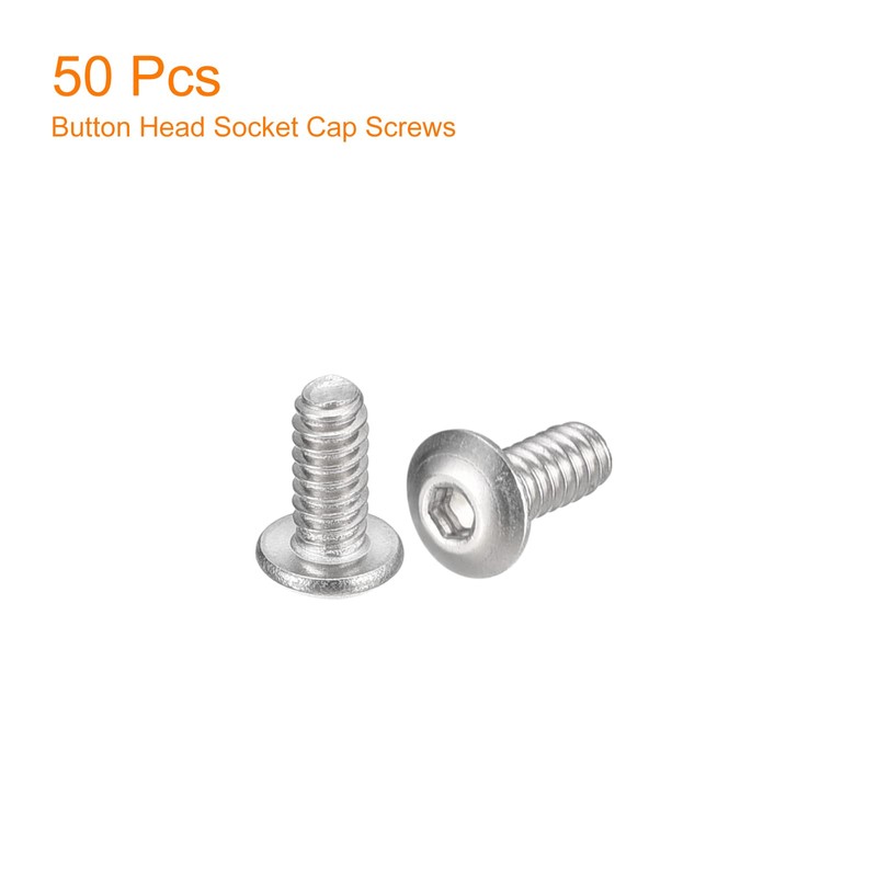 QUARKZMAN #4-40x1/4 Inch Switch Head Socket Cap Screws 50pcs 304