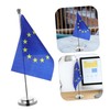 Gadpiparty European Union Table Flag with Reliable Stand for Office