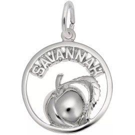 Rembrandt Sterling Silver Savannah Peach Open Charm by Rembrandt