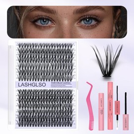 Lash Clusters Kit 280PCS 9-16MM 30D&40D Reusable Eyelash Extensions for Party Wedding Daily Use with Bond & Seal Glue, Tweezers Remover (Home Lash Kit)