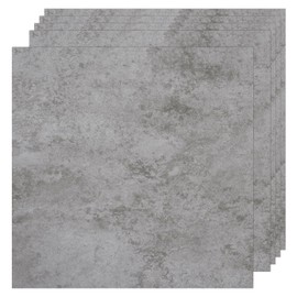 VallisCo 30-Pack Peel and Stick Vinyl Floor Tiles, 12"x12" Self-Adhesive Waterproof Peel and Stick Flooring Planks DIY for Bathroom, Kitchen, Living Room, Cover 30 Sq. Ft Dark Gray