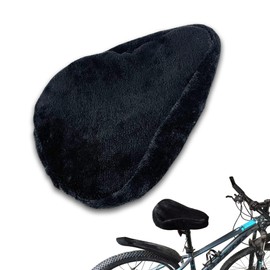 Aogigigio Bicycle Seat Cover - Black Universal Bike Seat Cushion Cover for Ebike,Wide Seat Spin Bike, Cruiser Exerciser