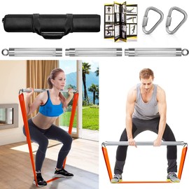 DASKING Detachable Resistance Bar - 38.5" Total Length – 500LBS Capacity, Portable Home Gym Bar for Full Body Workouts