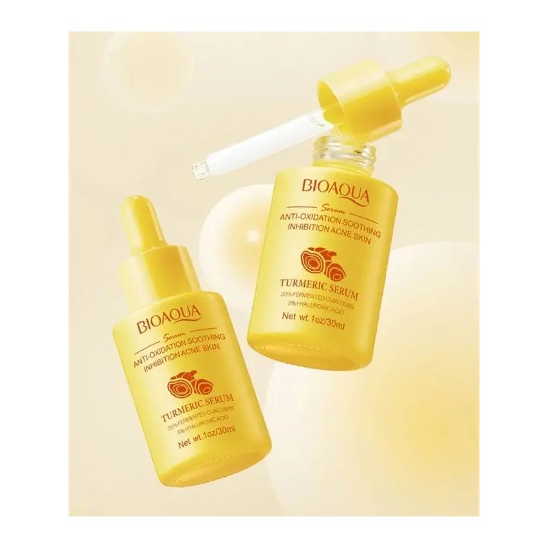 Serum De Cúrcuma Bioaqua Ácido Hialurónico Antioxidante